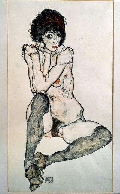 Nudo femminile seduto da Egon Schiele