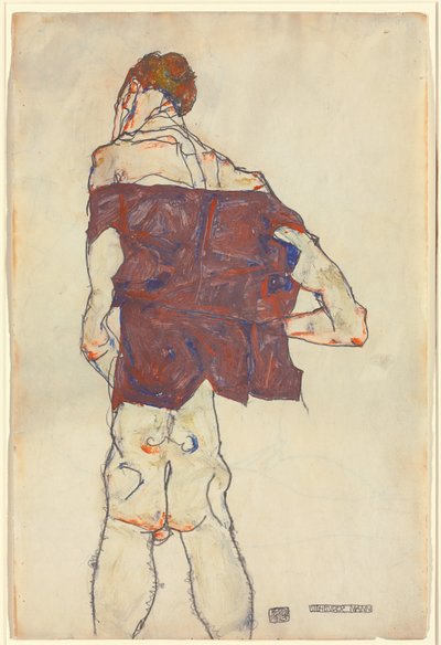 Uomo in piedi da Egon Schiele