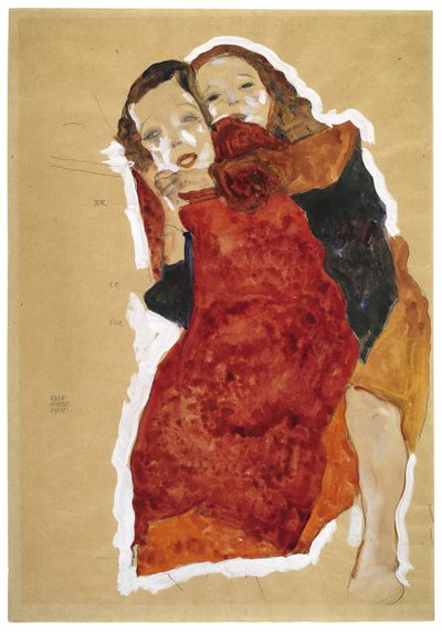 Due ragazze, 1911 da Egon Schiele