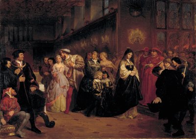 Il corteggiamento di Anna Bolena, 1846 da Emanuel Gottlieb Leutze