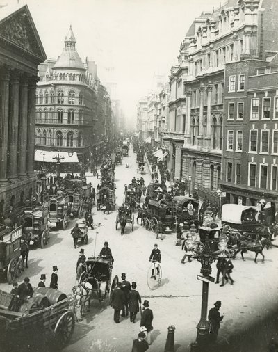 Mansion House e Cheapside, Londra, c. 1900 da English Photographer