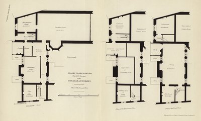 Piani architettonici di Crosby Place da English School