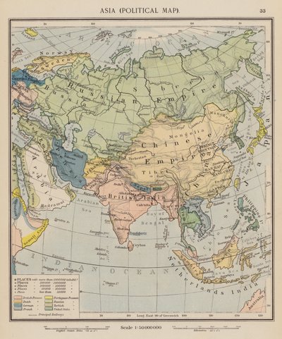 Asia, Mappa Politica da English School