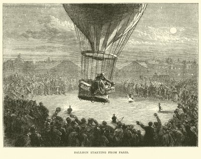 Pallone che parte da Parigi, settembre 1870 da English School