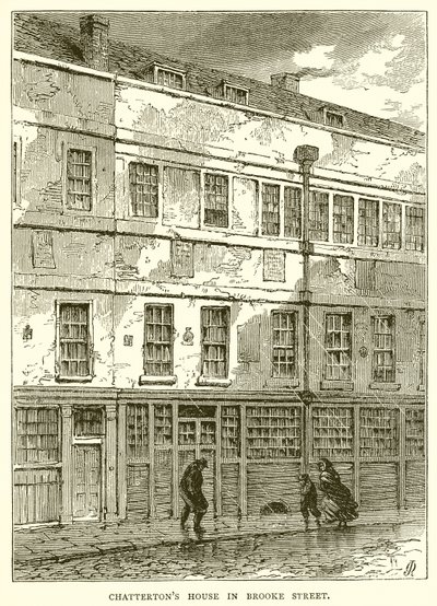 La casa di Chatterton in Brooke Street da English School