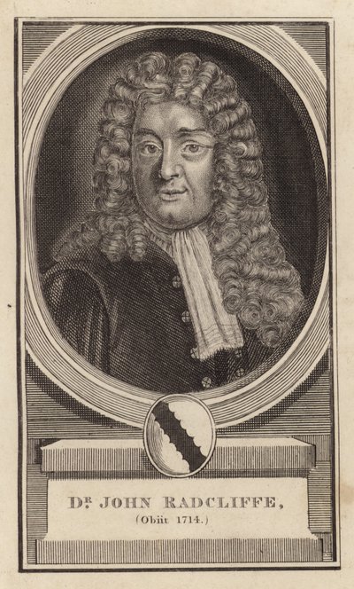 Dr John Radcliffe, Obiit 1714 da English School