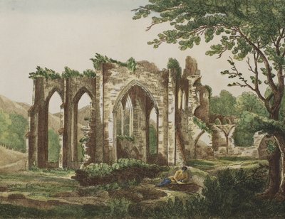 Abbazia di Furness, Lancashire, 1810 (incisione a colori) da English School