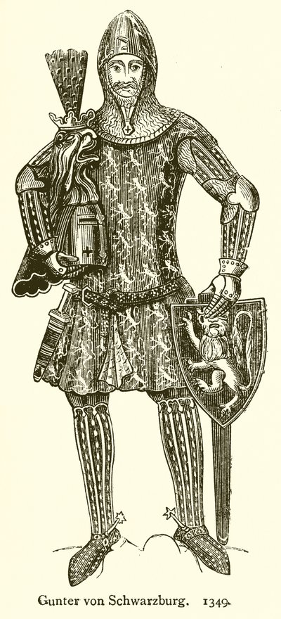 Gunter von Schwarzburg. 1349 da English School