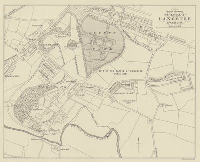 Mappa per illustrare la Battaglia di Langside da English School