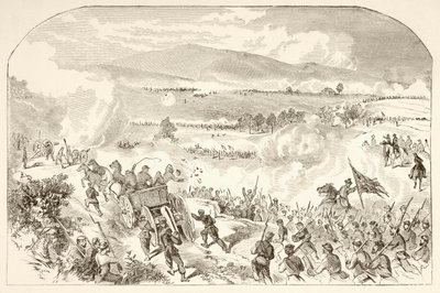 La Battaglia di Malvern Hill (litografia) da English School