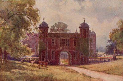 Il portale, Charlecote (litografia a colori) da Ernest William Haslehust