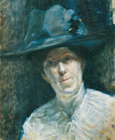 Dama con cappello blu da Ernestine von Hüttenbrenner