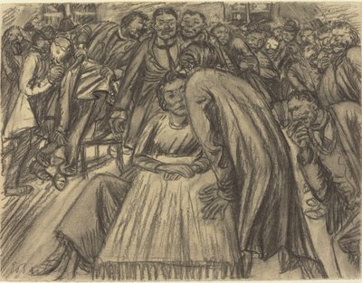 La coppia nella folla, 1917 da Ernst Barlach