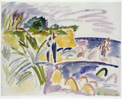 Spiaggia a Fehmarn, 1913 da Ernst Ludwig Kirchner