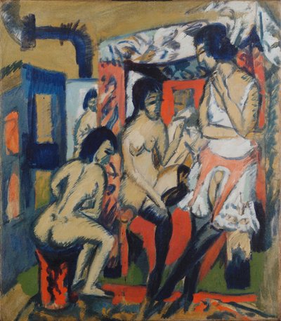 Nudi in studio, 1912 da Ernst Ludwig Kirchner