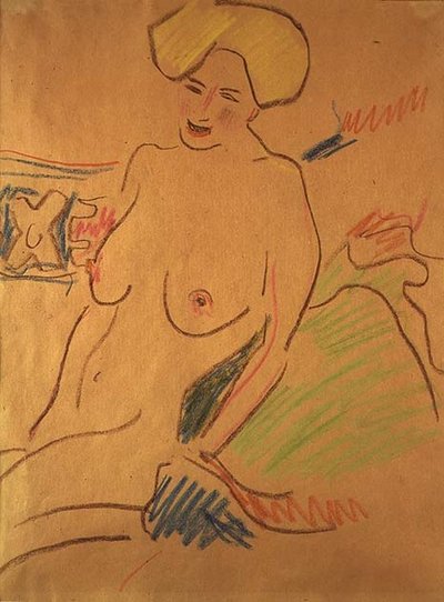 Nudo seduto, c.1907 da Ernst Ludwig Kirchner