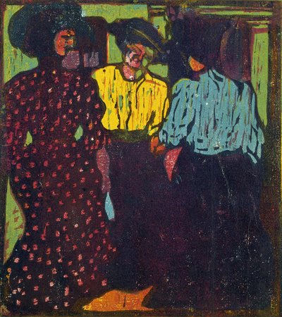 Tre Donne che Parlano, 1907 da Ernst Ludwig Kirchner