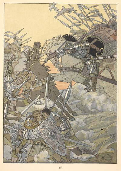 Una scena di battaglia da Eugene Grasset