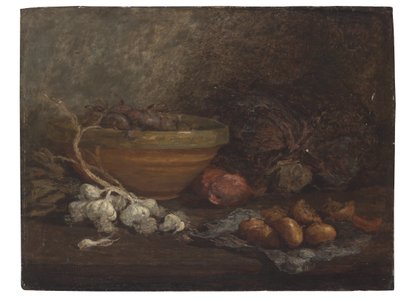 Natura morta con cipolle, c.1853-56 da Eugene Louis Boudin