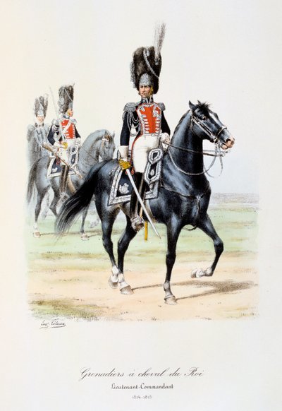 Granatieri a Cavallo del Re, Tenente-Comandante, 1814-15 da Eugene Titeux