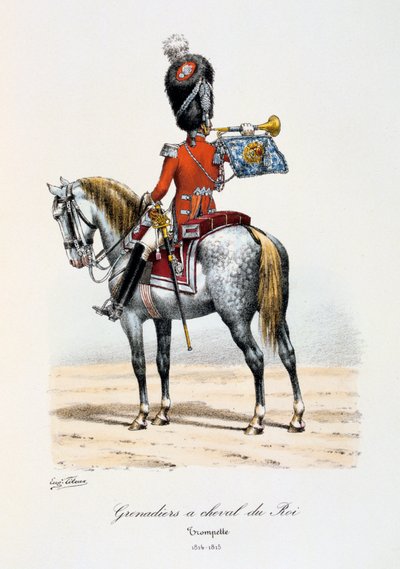 Grenadiers à Cheval du Roi, Trombettiere, 1814-15 da Eugene Titeux