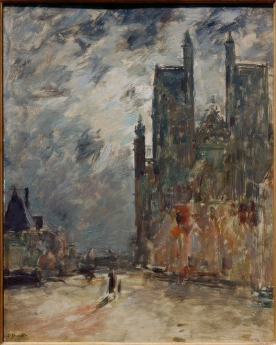 Chiesa collegiata di Abbeville di notte da Eugene Louis Boudin