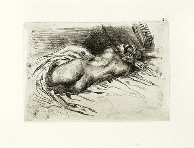 Nudo Reclino, Vista da Dietro da Eugène Delacroix