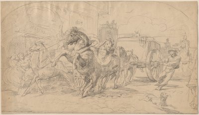 La carrozza fuggitiva da Eugène Delacroix