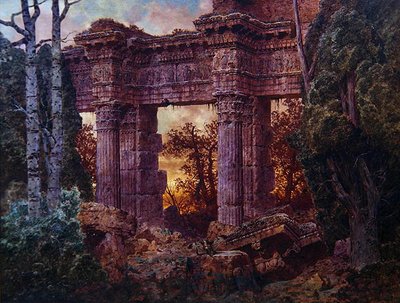 Rovina romana al crepuscolo da Ferdinand Knab