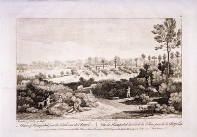 Vista di Hampstead Heath, Hampstead, Londra, 1752 da Francesco Bartolozzi