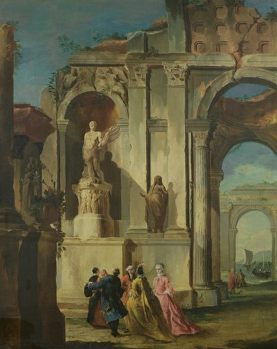 Visita alle rovine da Francesco Guardi