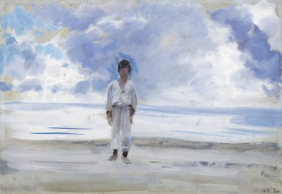 Ragazzo sulla riva del mare da Francesco Paolo Michetti