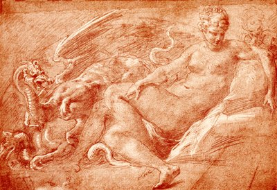 Studio per Cerere sul carro del drago da Francesco Primaticcio