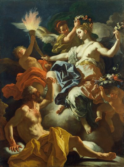 Aurora che si congeda da Titone, 1704 da Francesco Solimena