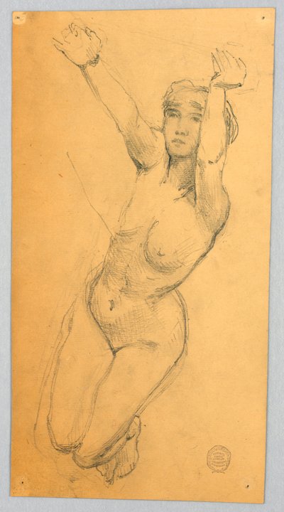 Schizzo di un nudo femminile da Francis Augustus Lathrop