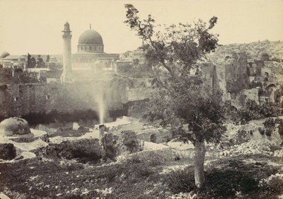 La Moschea di Omar, Gerusalemme, 1857 da Francis Frith