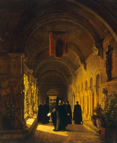 Abelardo nel chiostro da Francois Marius Granet