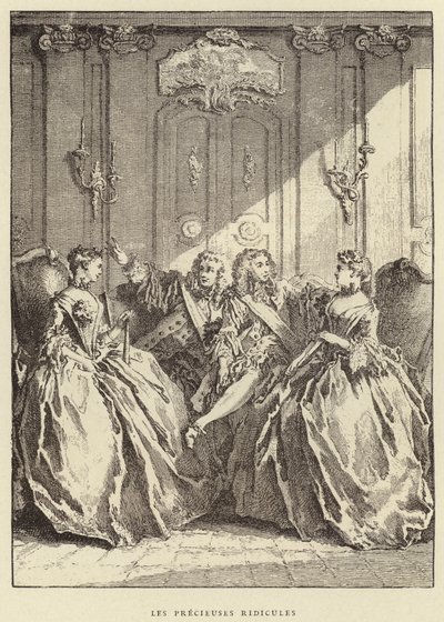 Le preziose ridicole (incisione) da Francois (after) Boucher