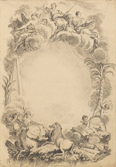 Design per uno stemma in onore di William Earl Cowper (ca. 1665-1723) da François Boucher