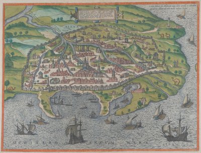 Mappa di Alessandria, 1575 da Frans Hogenberg