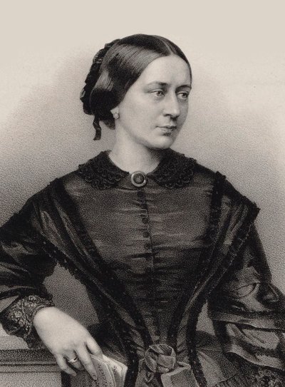 Ritratto di Clara Schumann, 1860 da Franz Hanfstaengl