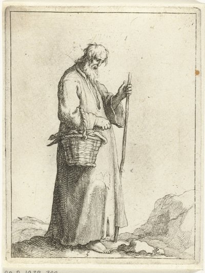 Contadino con cesto da Frederick Bloemaert