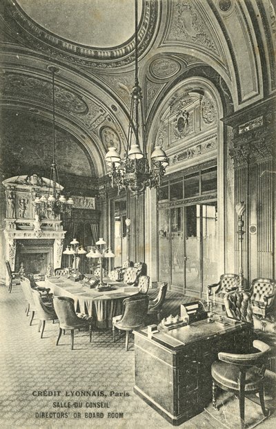 Sala riunioni, banca Credit Lyonnais, Parigi da French Photographer