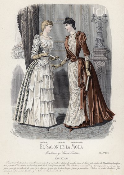 Tavola di moda francese, fine XIX secolo da French School