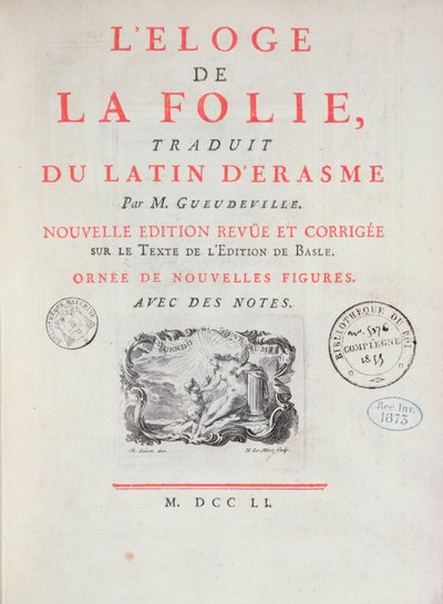 Elogio della follia, 1751 da French School