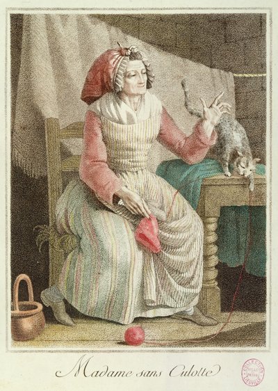 Madame Sans-Culotte, 1792 da French School