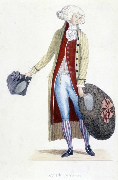 Costume maschile in Francia nel 1782. da French School