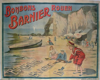 Poster pubblicitario delle caramelle Barnier da French School