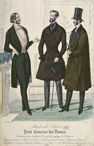 Tre giovani eleganti, 1841 da French School