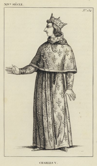 XIV secolo, Carlo V (incisione) da French School